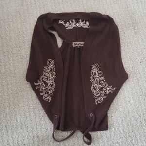 Brown sweater vest